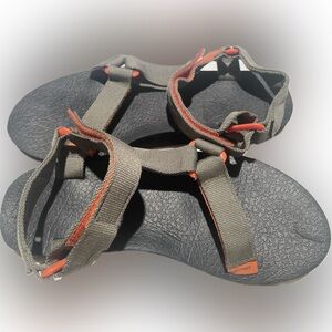 NWOT - Urban Outfitters army green and orange two time Velcro  Sandals